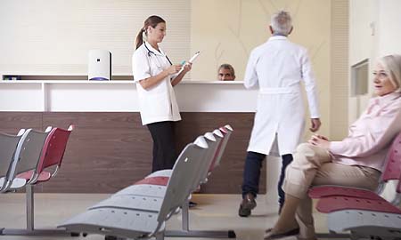 医療施設の受付